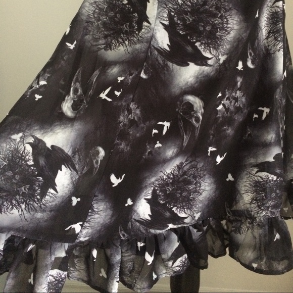 💖 Hell bunny goth Raven dress 💖 - Picture 4 of 8